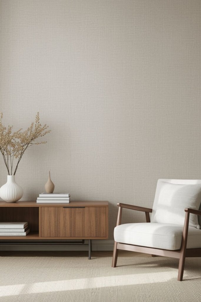 Linen-Style Textured Wallpaper for Soft Visual Calm
