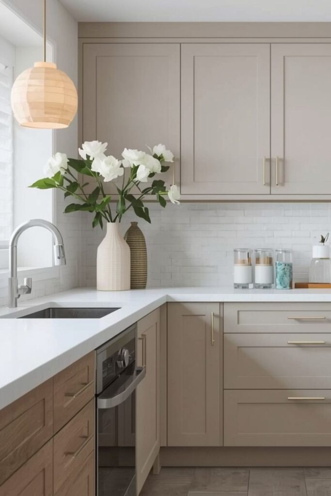 1. Straight-Line Kitchen Design with Clear Zones