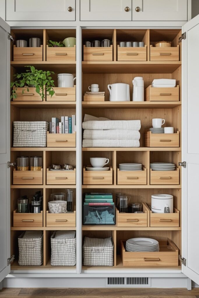 Integrated Appliance Storage for Visual Simplicity