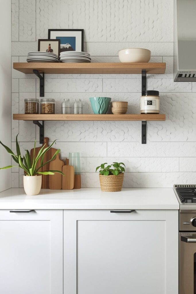 Keep Kitchen Walls Quiet and Purposeful
