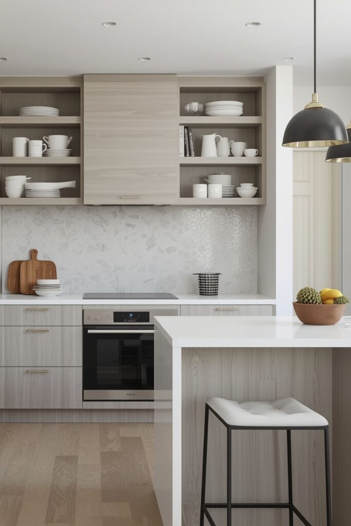 Modular Kitchen Layout With Flexible Zones