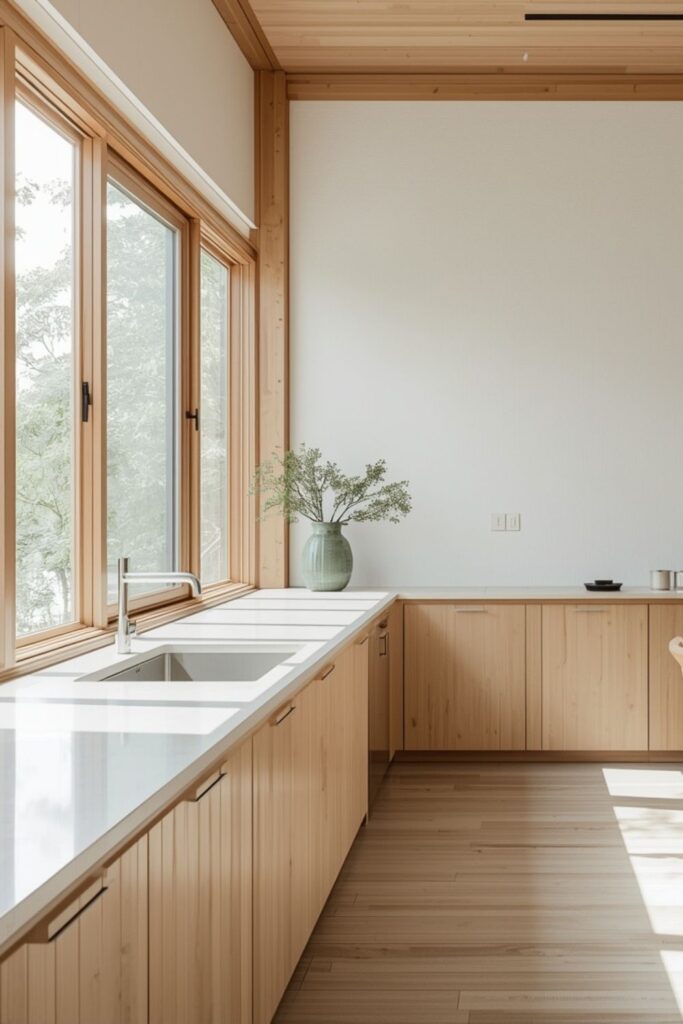 One-Wall Japandi Kitchen Layout