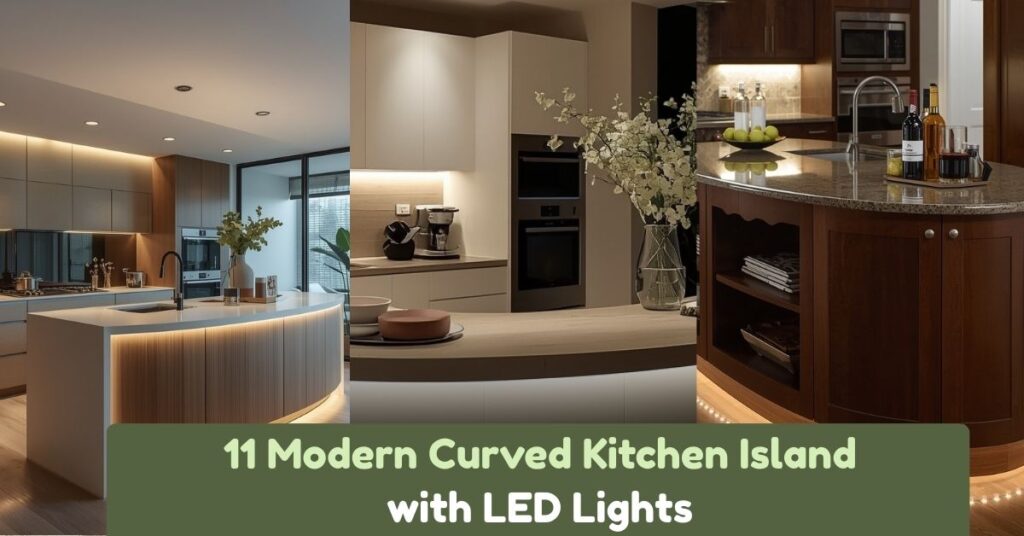 11 Modern Curved Kitchen Island with LED Lights That Elevate Contemporary Kitchens