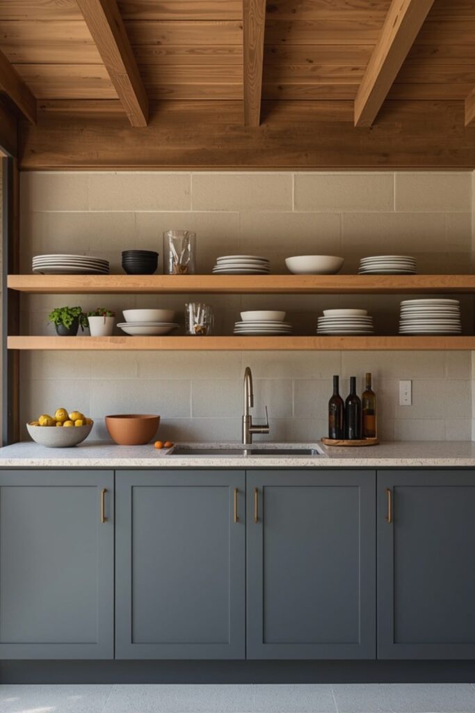 Open Shelving Instead of Closed Cabinets